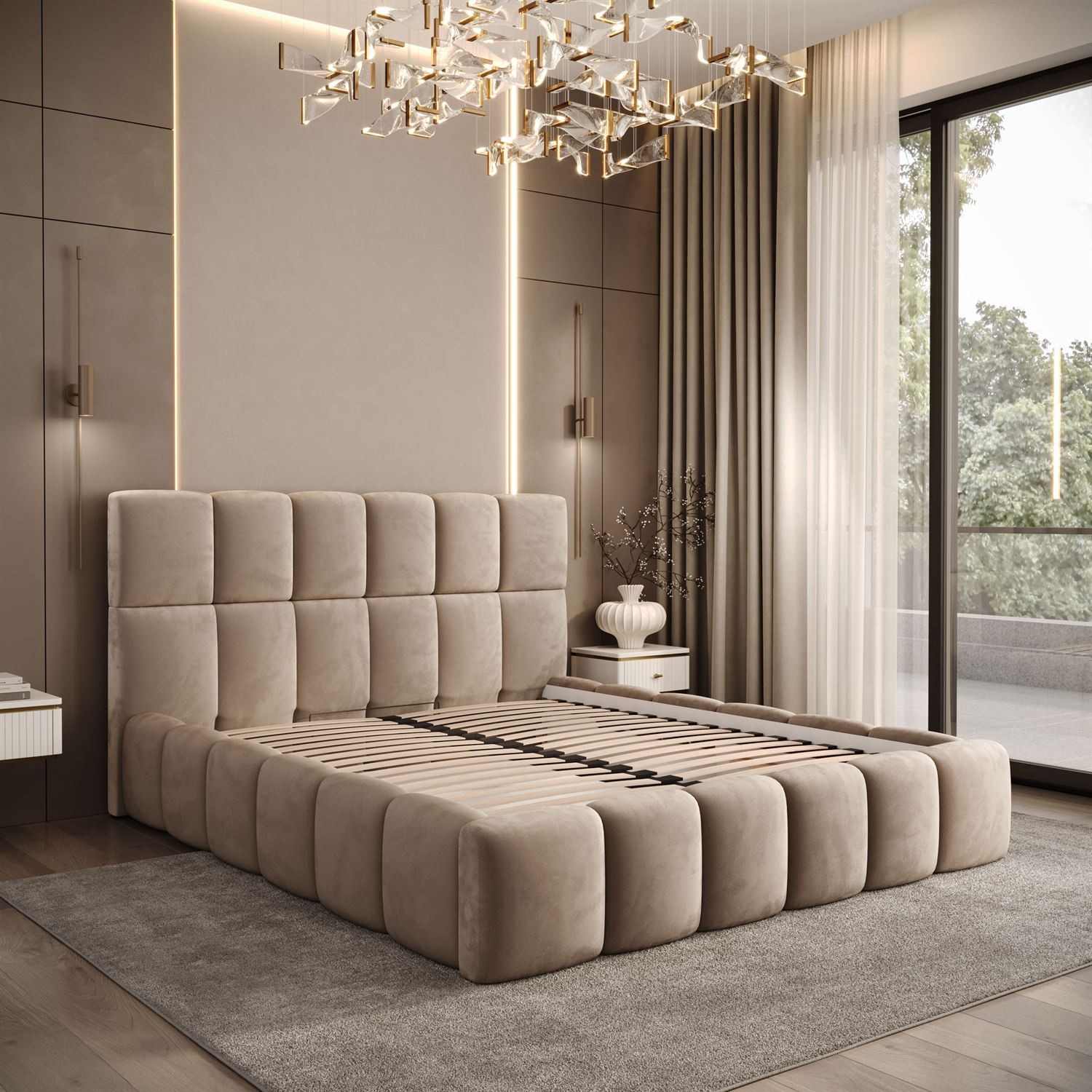 Polsterbett VENEZIA mit Bettkasten