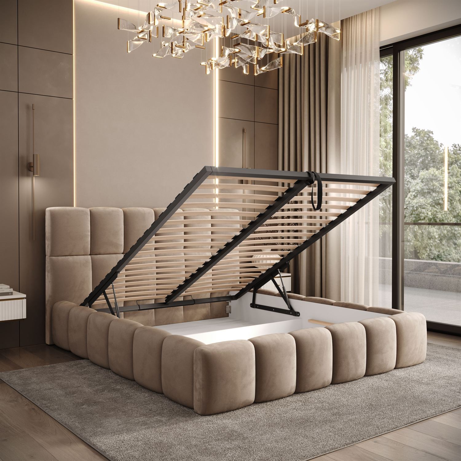 Polsterbett VENEZIA mit Bettkasten