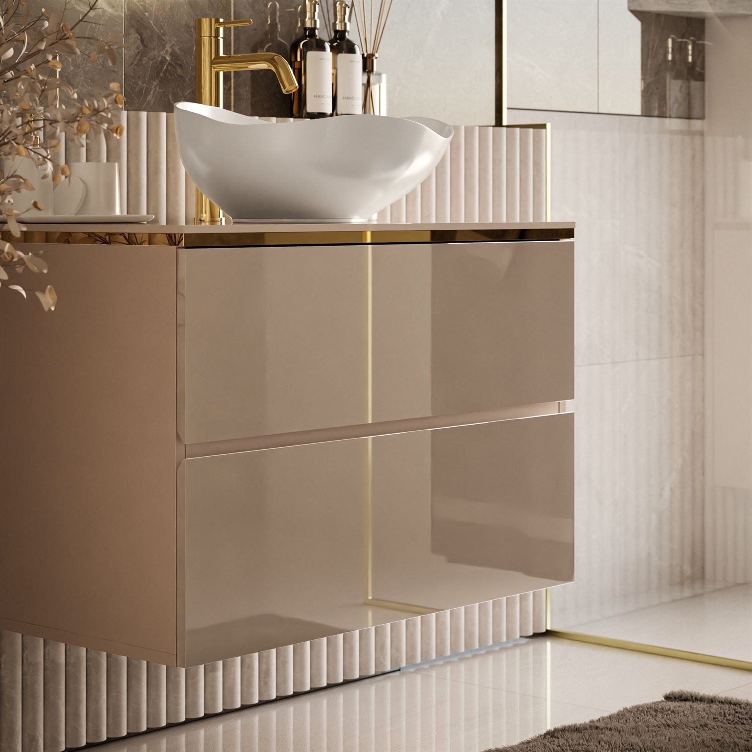 Badezimmerschrank AURORA KASCHMIR GOLD