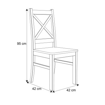 Esszimmer Set OLEA KASZMIR Tisch + 4 Stühle