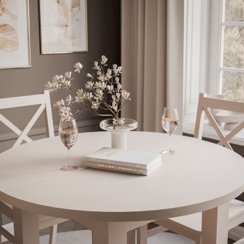 Esszimmer Set OLEA KASZMIR Tisch + 4 Stühle