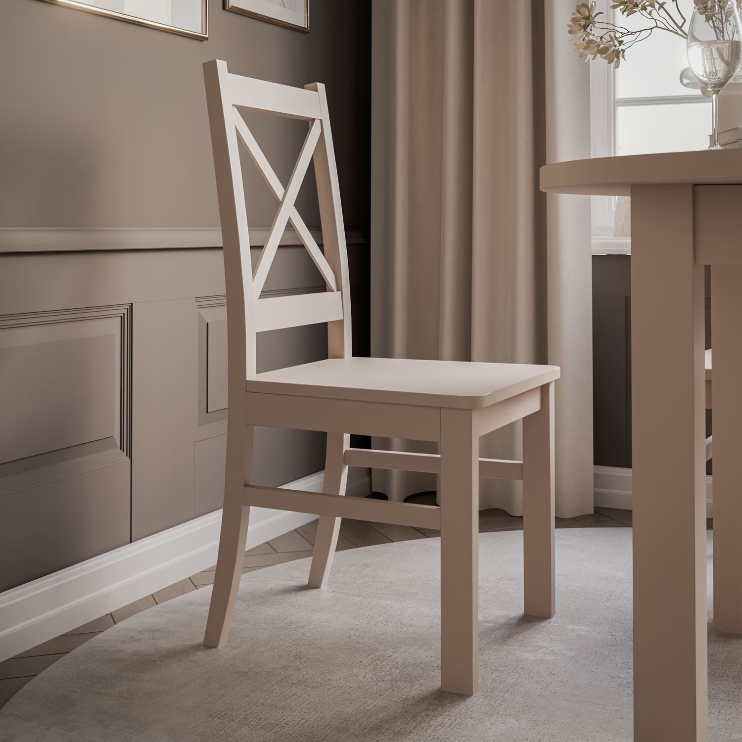 Esszimmer Set OLEA KASZMIR Tisch + 4 Stühle