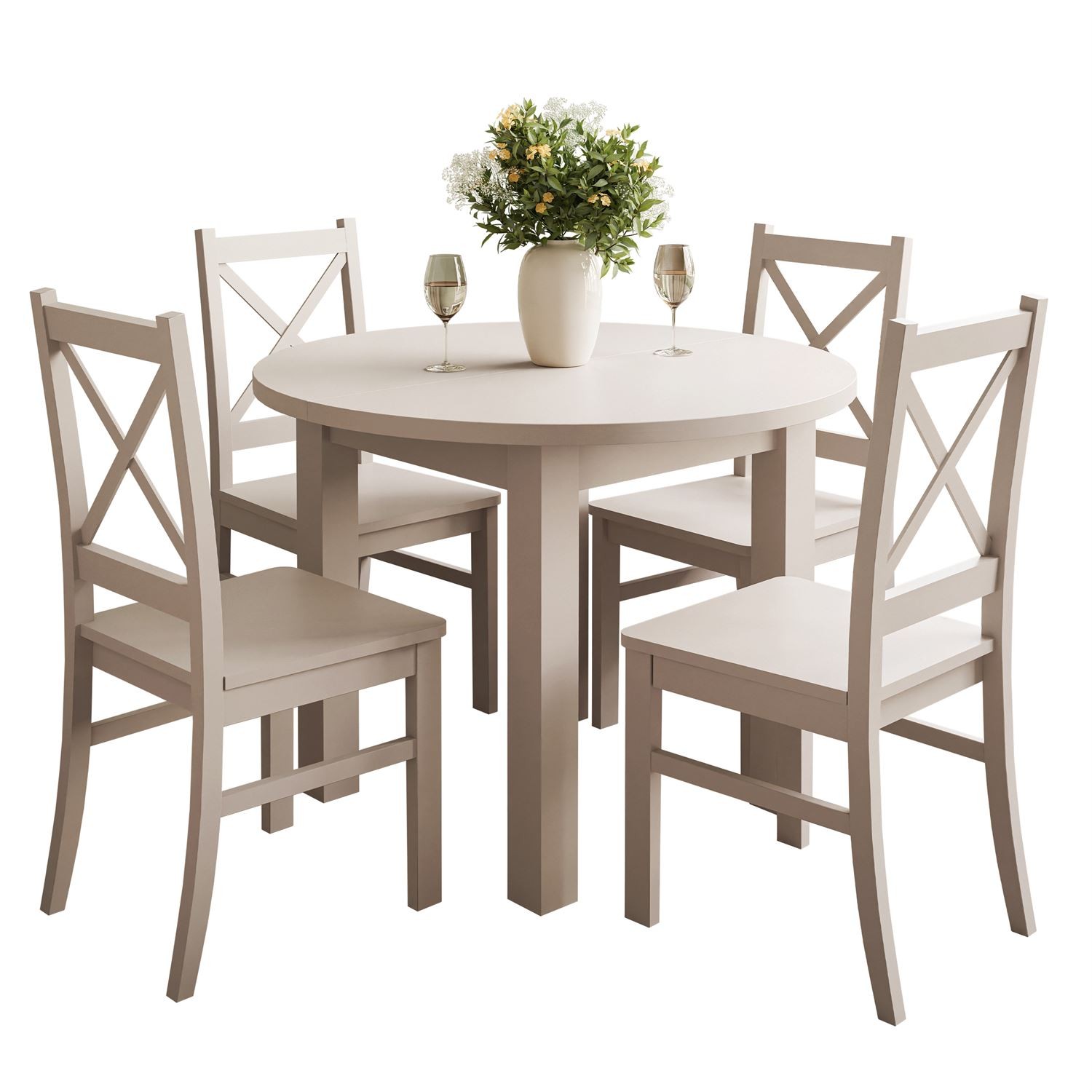 Esszimmer Set OLEA KASZMIR Tisch + 4 Stühle