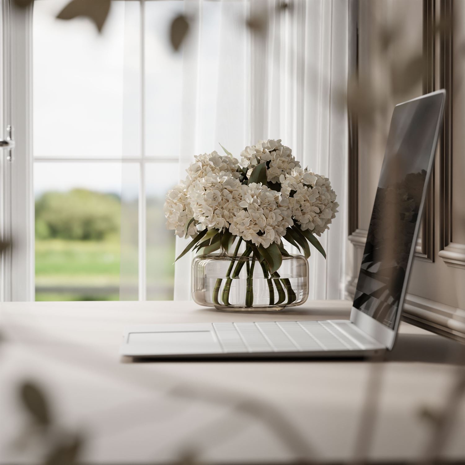 Schreibtisch AURORA DOUBLE KASCHMIR mit Schubladen