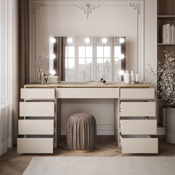 Schminktisch AURORA DOUBLE KASCHMIR mit Schubladen