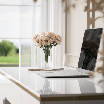 Schreibtisch AURORA DOUBLE GOLD mit Schubladen