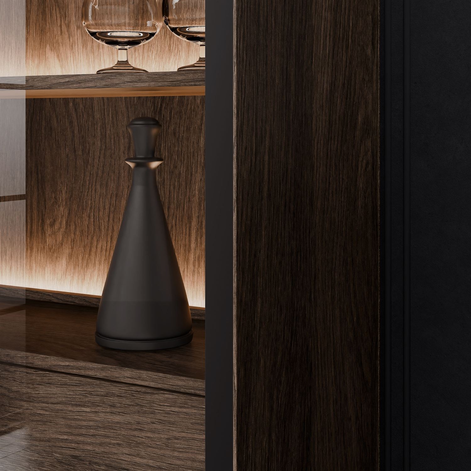 Vitrine LINEA LOFT mit LED-Beleuchtung