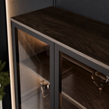 Vitrine LINEA LOFT mit LED-Beleuchtung