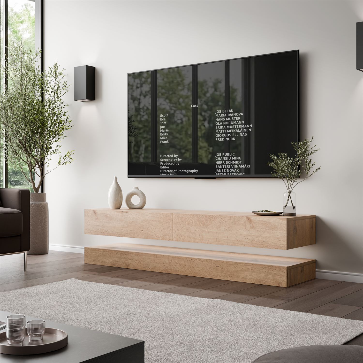 TV-Schrank SKY 140 cm mit LED-Beleuchtung