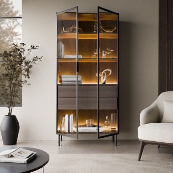 Vitrine LINEA LOFT mit LED-Beleuchtung