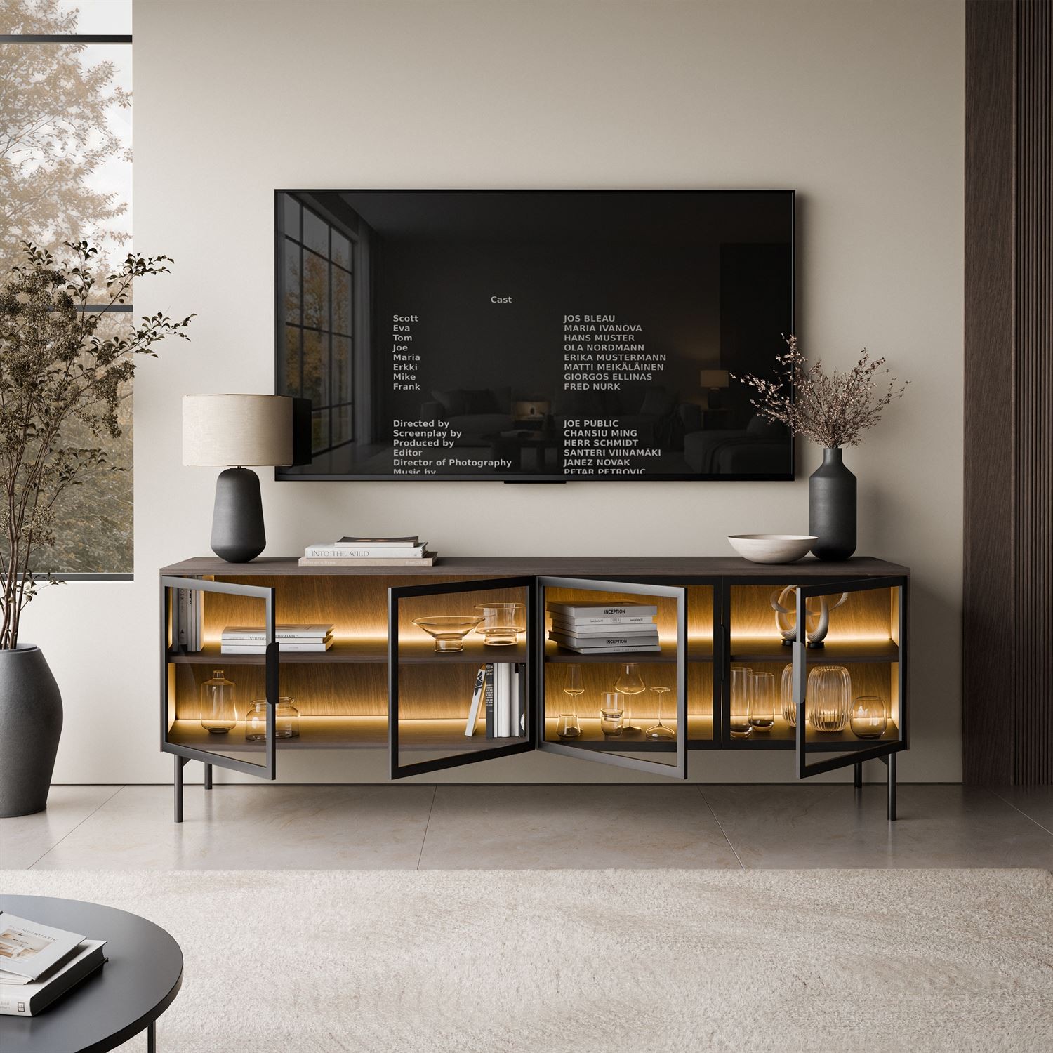 TV-Schrank LINEA LOFT mit LED-Beleuchtung