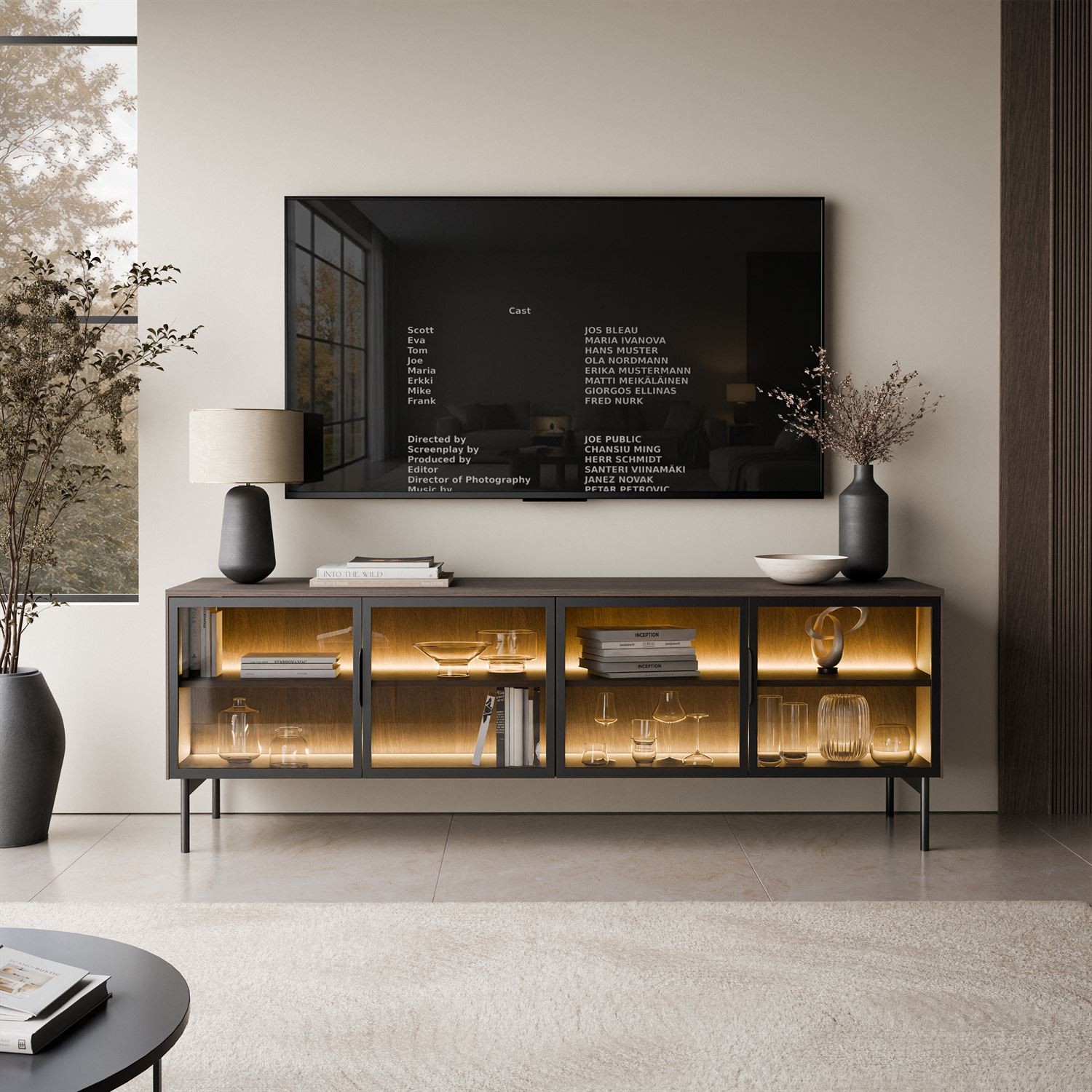 TV-Schrank LINEA LOFT mit LED-Beleuchtung