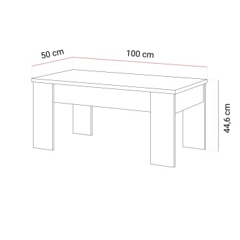 Ausklappbarer Couchtisch APERTO