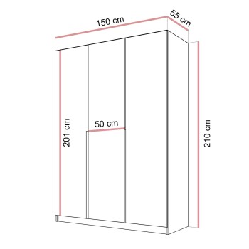 Kleiderschrank AUREL KASCHMIR 3D