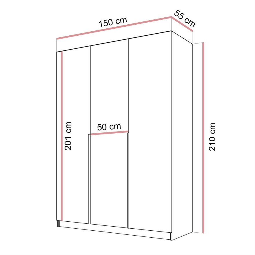 Kleiderschrank AUREL KASCHMIR 3D