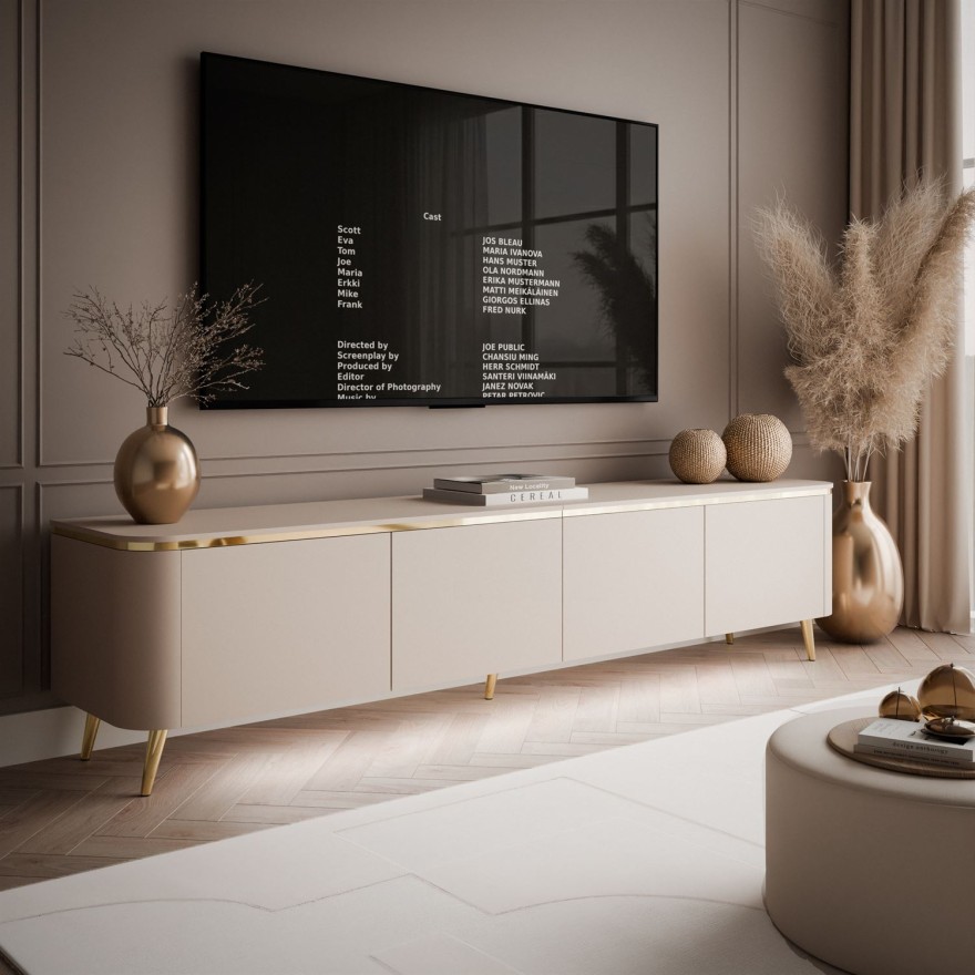 TV-Schrank AVELINE 200 cm mit LED-Beleuchtung