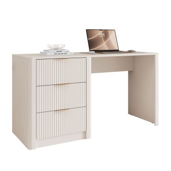 Schreibtisch SCARLETT mit geriffelten Schubladen