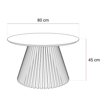 Couchtisch MISTY mit Lamellenfuß