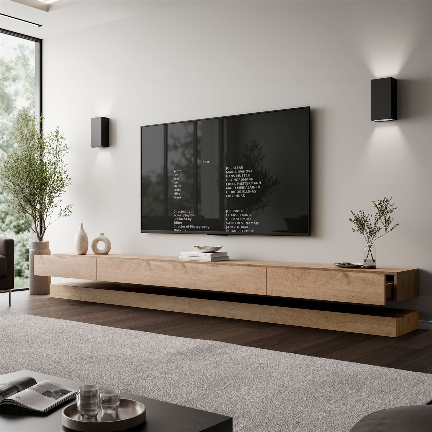 TV-Schrank SKY 280 cm mit LED-Beleuchtung