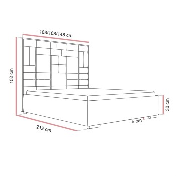 Polsterbett BRIGITTE GOLD mit Bettkasten