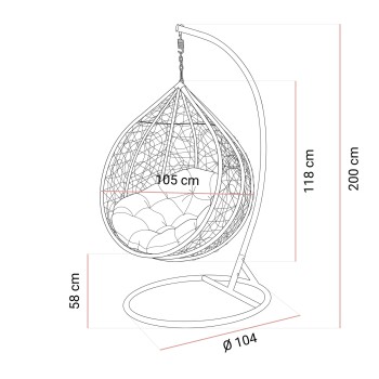 Hängesessel für den Garten VIRELLA XL