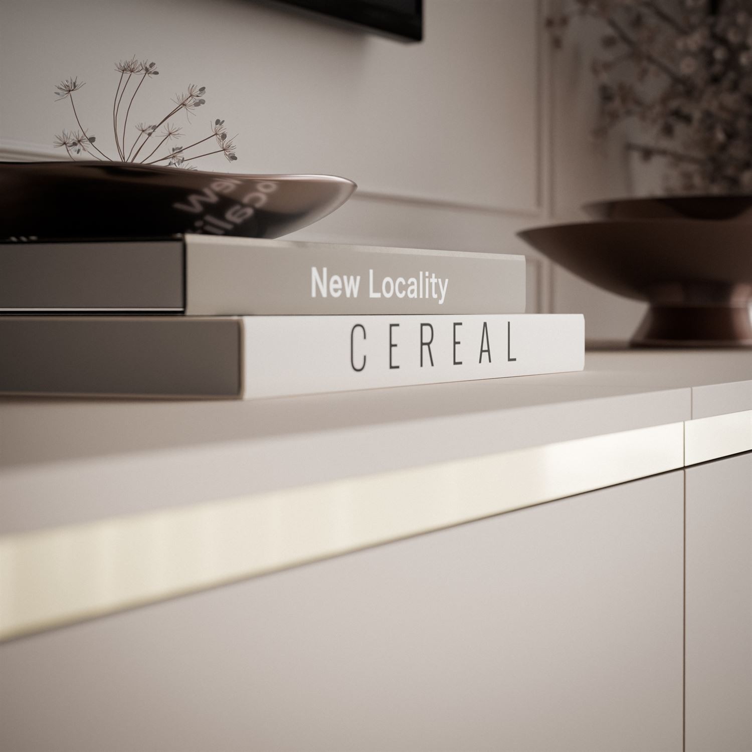 Hängender TV-Schrank AVELINE 200 cm mit LED-Beleuchtung