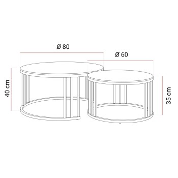 Couchtisch LIRA 2in1 mit goldenem Gestell und Marmorplatte