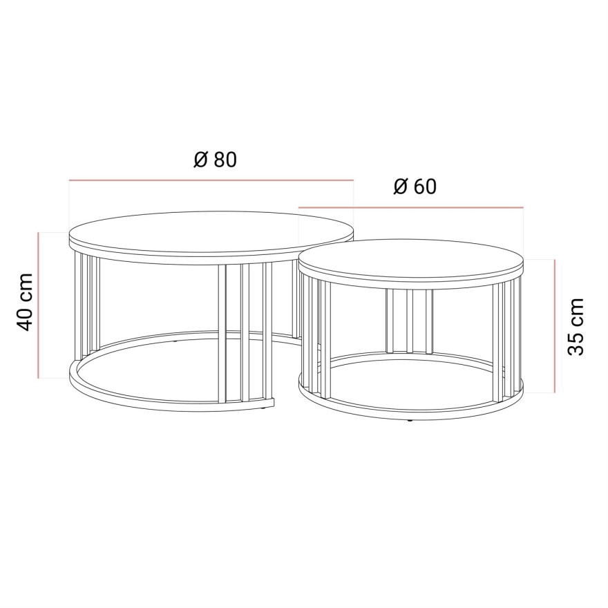 Couchtisch LIRA 2in1 mit goldenem Gestell und Marmorplatte