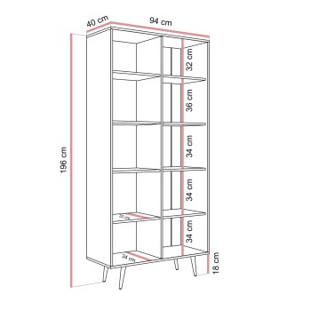 Vitrine ALMA mit LED-Beleuchtung