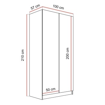 Kleiderschrank AUREL KASCHMIR 2D