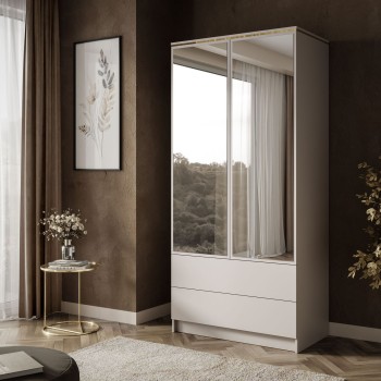 Kleiderschrank AURORA KASCHMIR 2D2S mit Schubladen