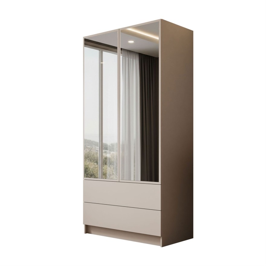 Kleiderschrank AUREL KASCHMIR 2D2S mit Schubladen
