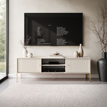 TV-Schrank VIVALDI mit geriffelten Fronten