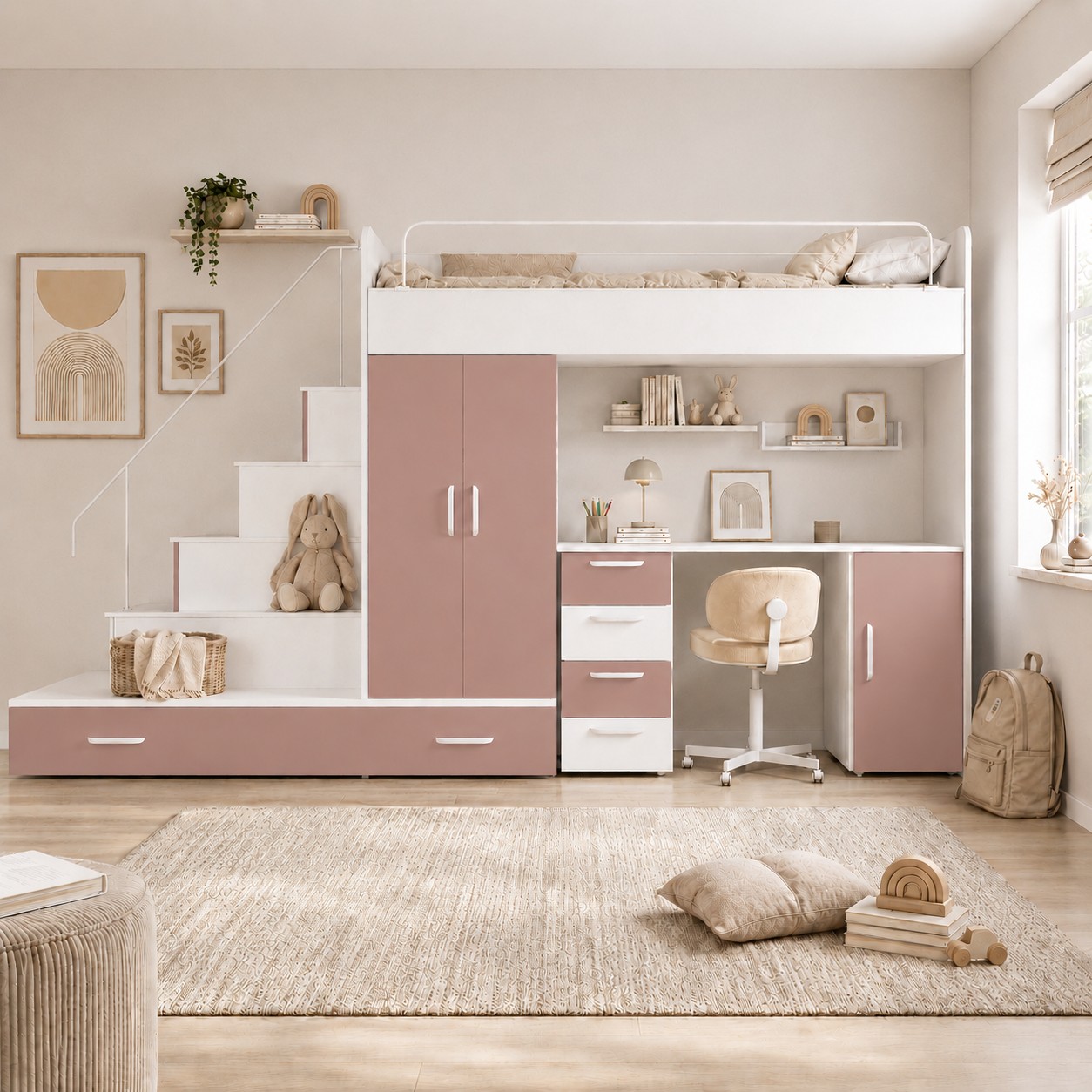 Weißes Kinderset RAJ 5 MAT