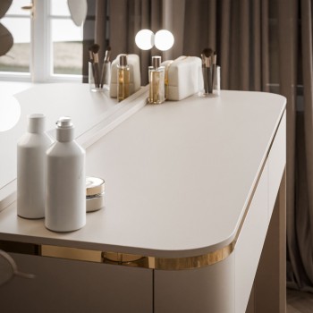 Schminktisch AVELINE ELITE mit Spiegel und LED-Beleuchtung