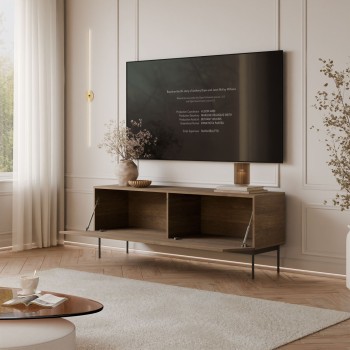 TV-Schrank COLGANTE in Nussbaum, 150 cm, auf Gestell