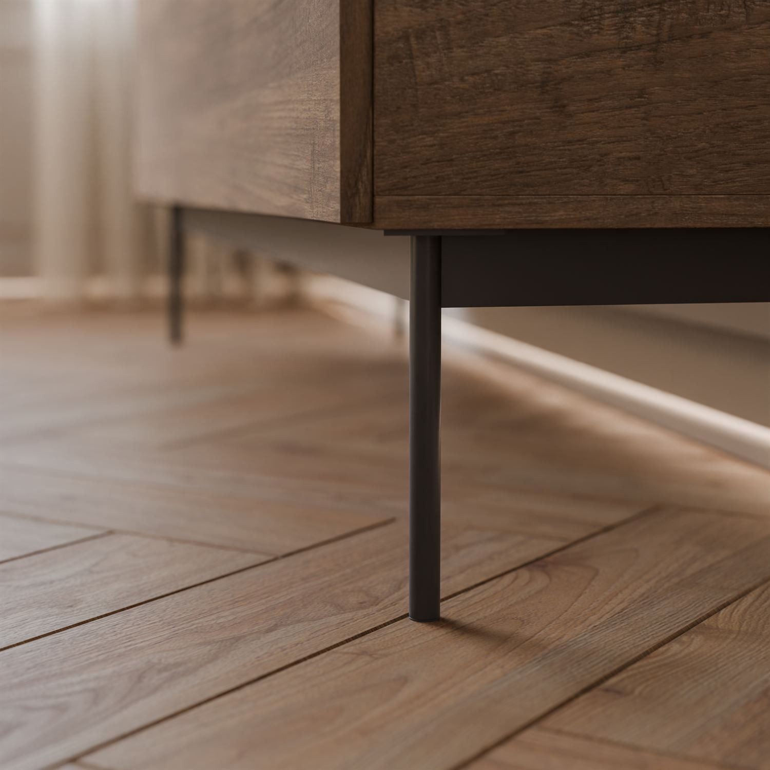 TV-Schrank COLGANTE in Nussbaum, 150 cm, auf Gestell
