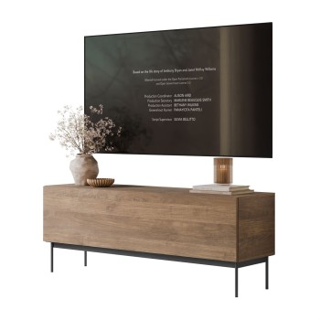 TV-Schrank COLGANTE in Nussbaum, 150 cm, auf Gestell