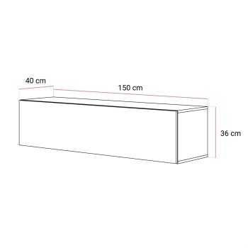 Hängender TV-Schrank COLGANTE NUSSBAUM 150 cm