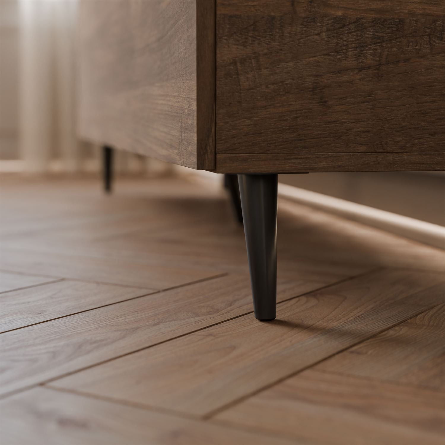 TV-Schrank COLGANTE NUSSBAUM 150 auf Füßen