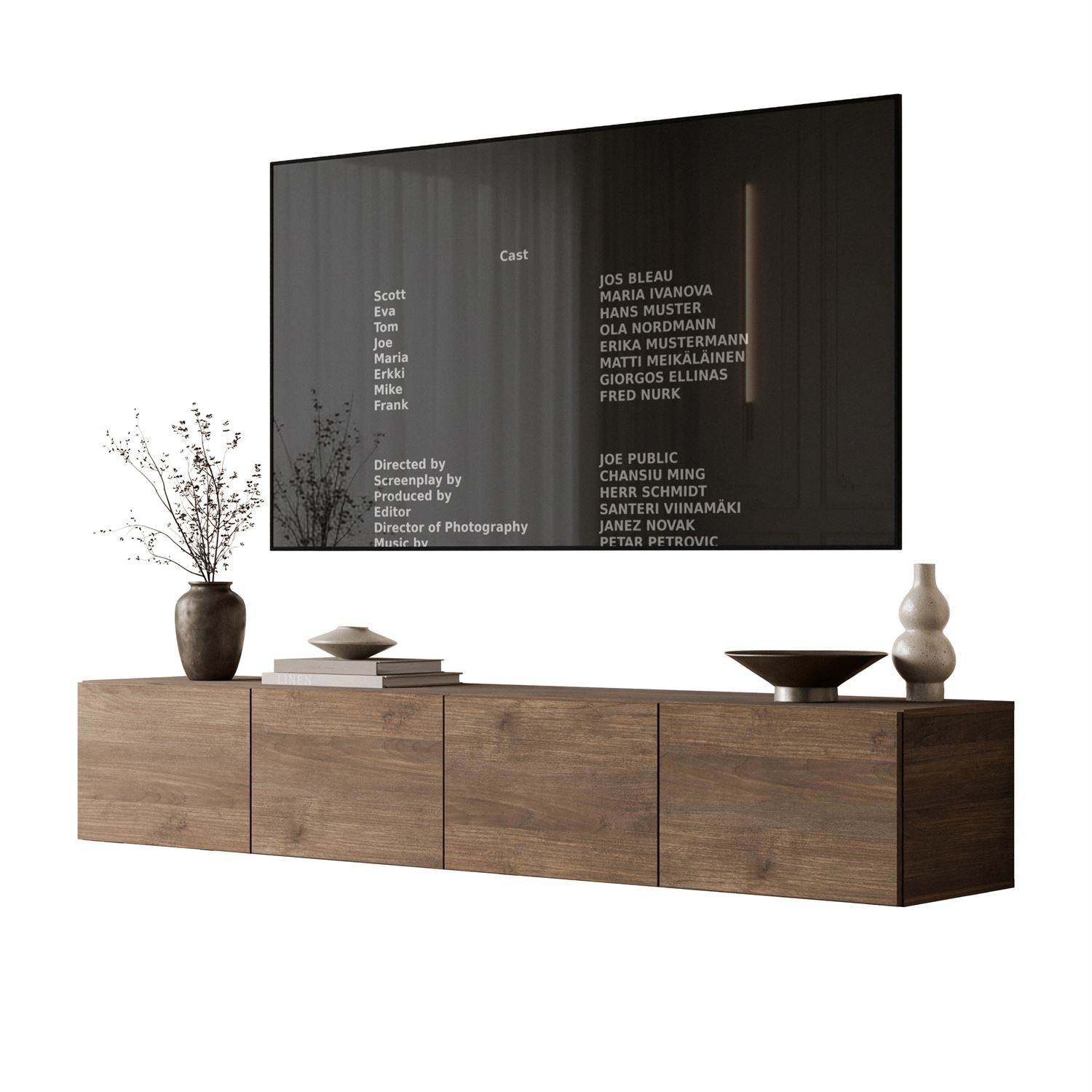 Hängender TV-Schrank COLGANTE NUSSBAUM 200 cm