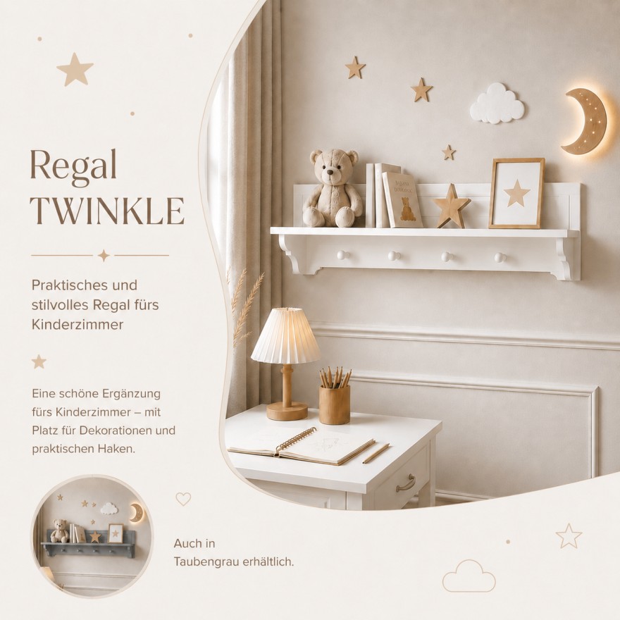 Regal TWINKLE für das Kinderzimmer