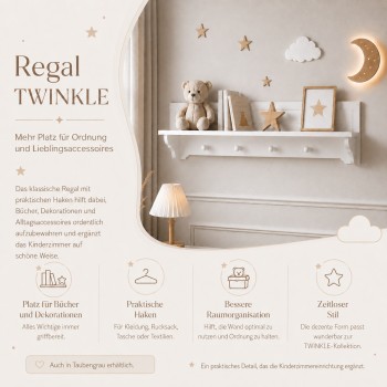 Regal TWINKLE für das Kinderzimmer