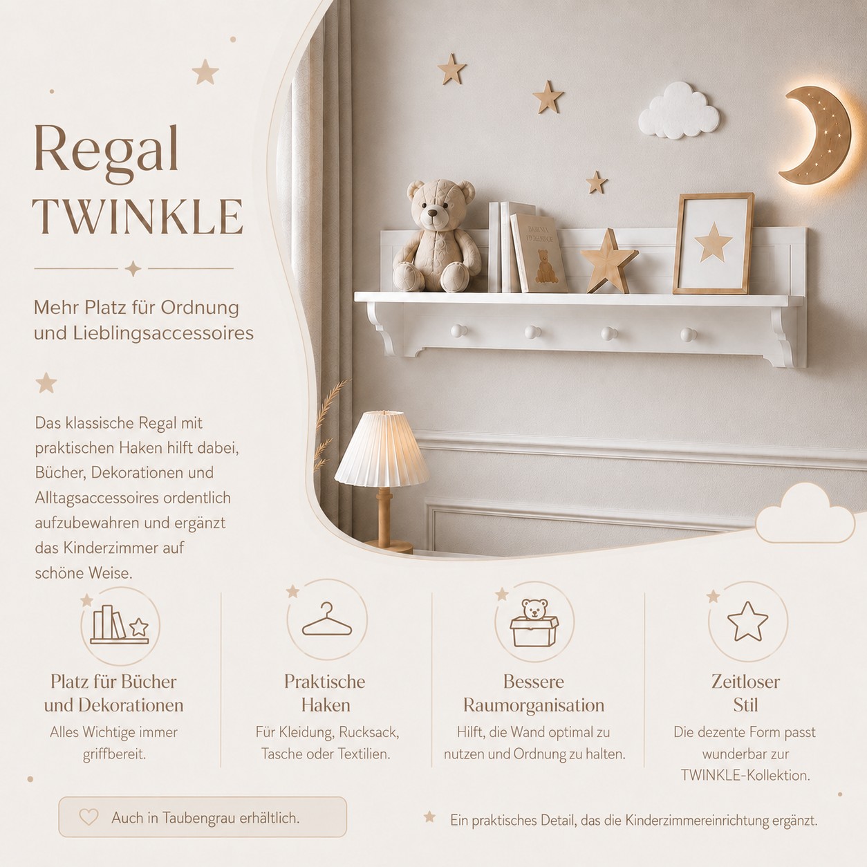 Regal TWINKLE für das Kinderzimmer