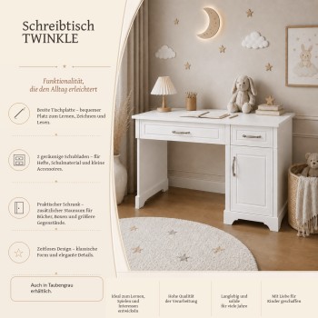 Schreibtisch TWINKLE für das Kinderzimmer