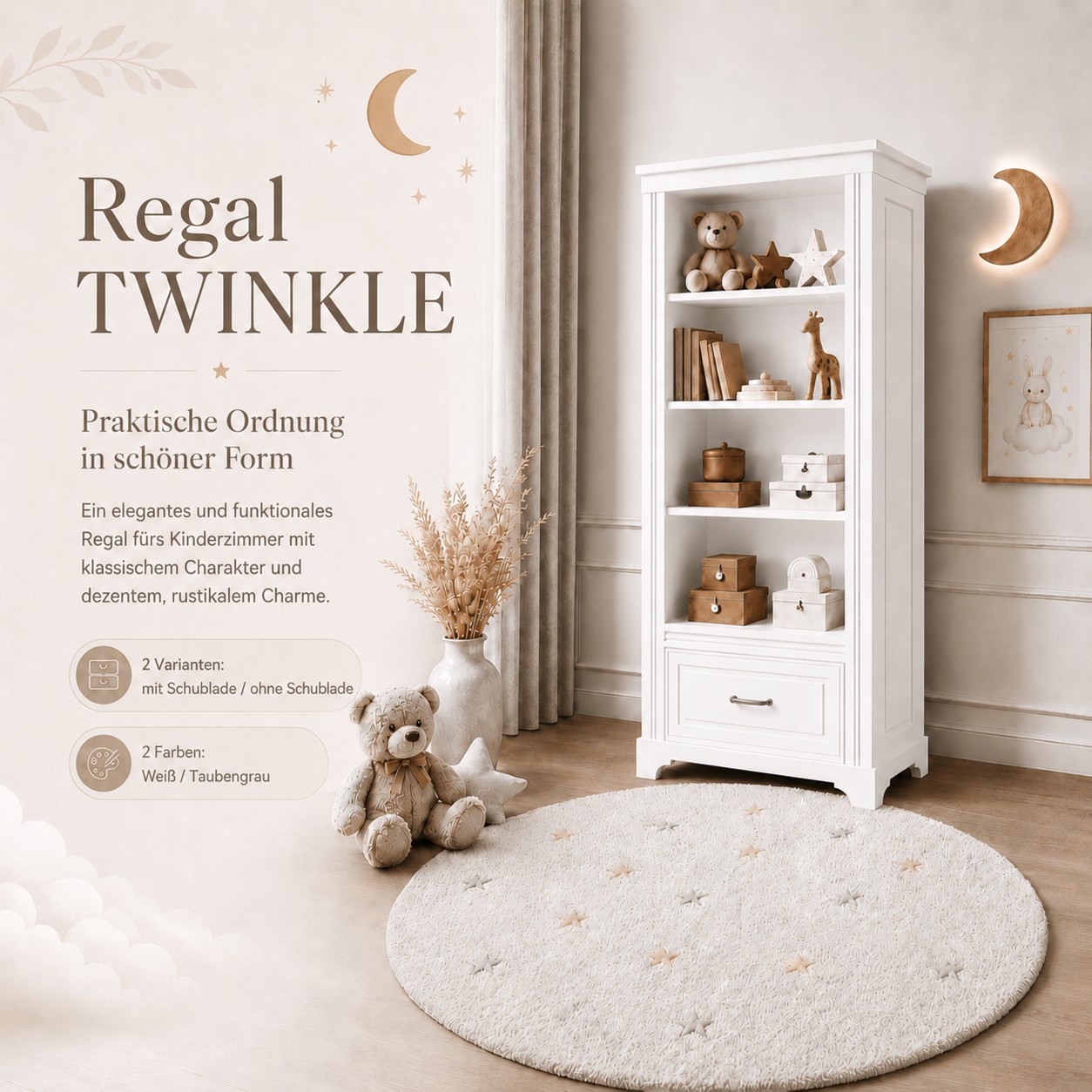 Regal TWINKLE für das Kinderzimmer