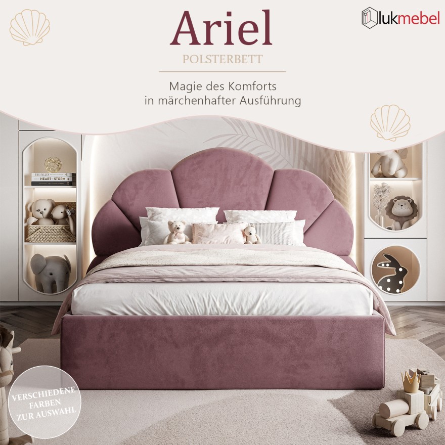 Polsterbett ARIEL mit Bettkasten