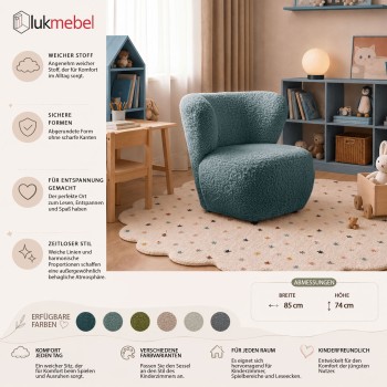 Gepolsterter Kindersessel ARLO KIDS