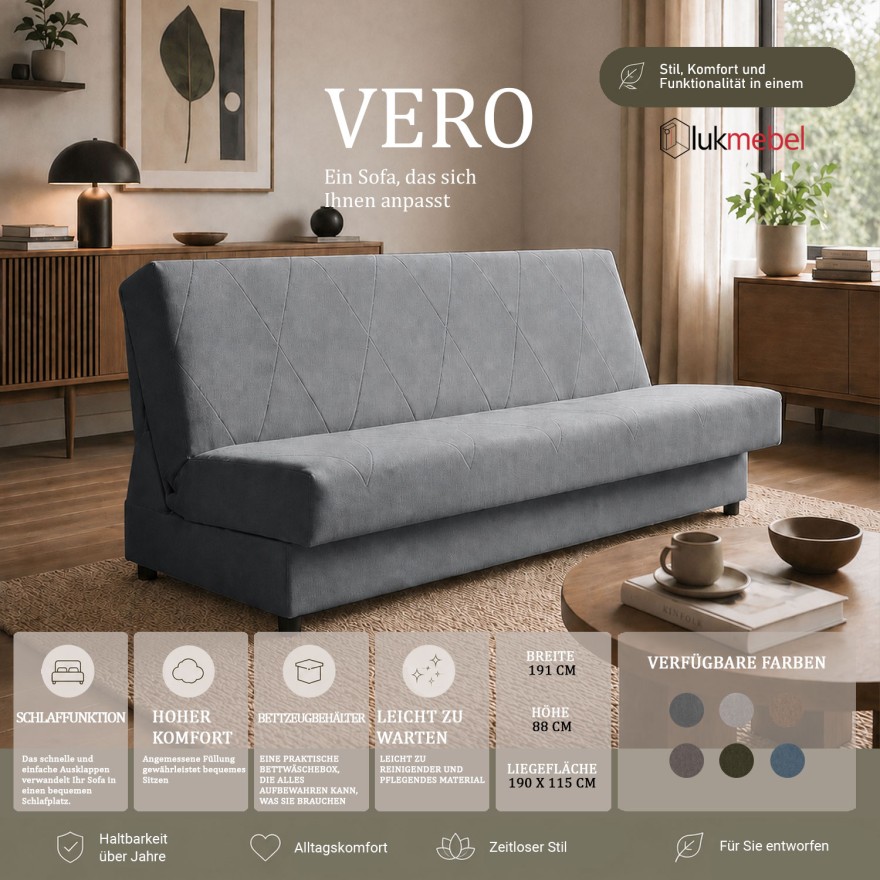 Sofa VERO mit Schlaffunktion