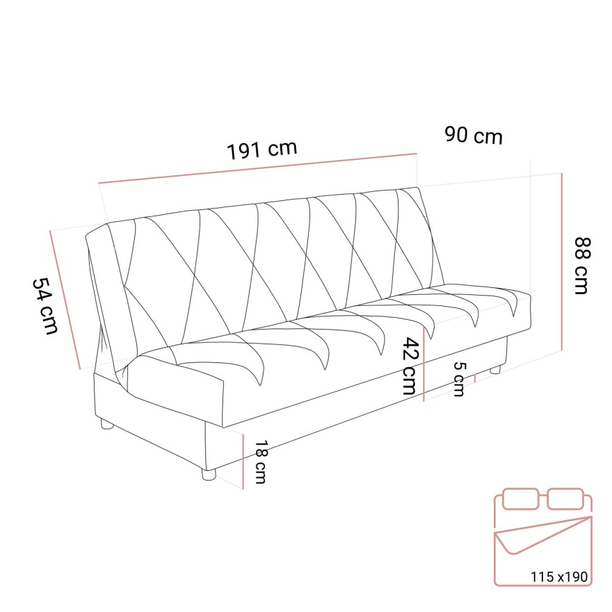 Sofa VERO mit Schlaffunktion